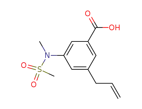 Molecular Structure of 847157-50-0 (Benzoic acid, 3-[methyl(methylsulfonyl)amino]-5-(2-propenyl)-)