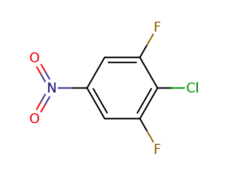 Molecular Structure of 3828-41-9 (2-CHLORO-1,3-DIFLUORO-5-NITRO-BENZENE)