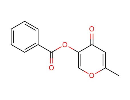 4H-Pyran-4-one, 5-(benzoyloxy)-2-methyl-