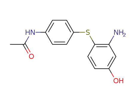 Molecular Structure of 943620-65-3 (N-[4-(2-amino-4-hydroxy-phenylsulfanyl)-phenyl]-acetamide)