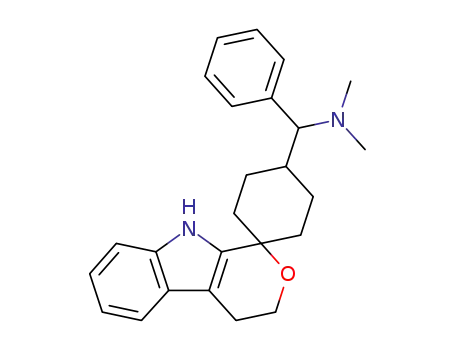 Molecular Structure of 954420-64-5 (1,1-[3-(dimethylamino-(phenyl)-methyl)-pentamethylene]-1,3,4,9-tetrahydropyrano[3,4-b]indole)