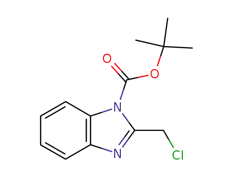Molecular Structure of 163798-87-6 (tert-butyl 2-(chloromethyl)-1H-benzimidazole-1-carboxylate)