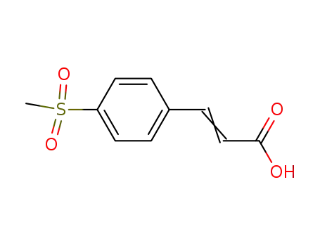 Molecular Structure of 5345-30-2 ((2E)-3-[4-(METHYLSULFONYL)PHENYL]PROPENOIC ACID)