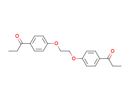 Molecular Structure of 103509-19-9 (1,1'-((ethane-1,2-diylbis(oxy))bis(4,1-phenylene))bis(propan-1-one))
