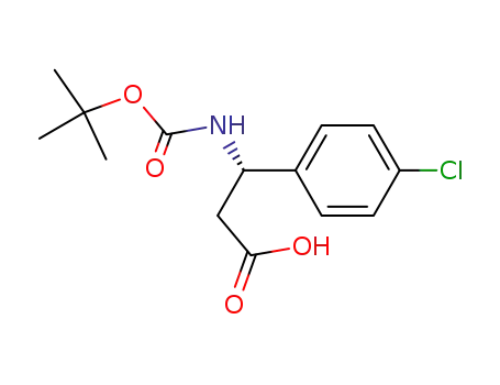 Molecular Structure of 479064-90-9 (Boc-(S)-3-Amino-3-(4-chlorophenyl)propionic acid)