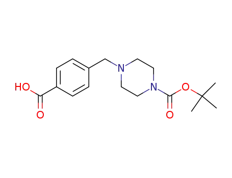 Molecular Structure of 479353-63-4 (4-(4-CARBOXYBENZYL)PIPERAZINE-1-CARBOXYLIC ACID TERT-BUTYL ESTER)