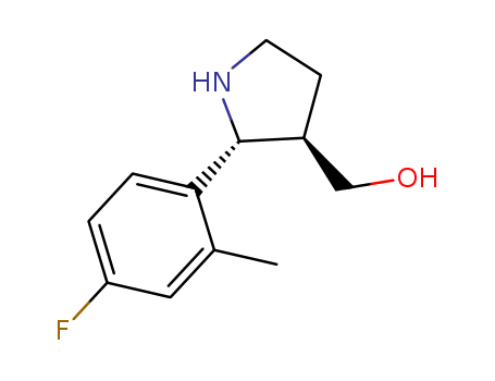 3-PYRROLIDINEMETHANOL,2-(4-FLUORO-2-METHYLPHENYL)-,(2R,3R)-