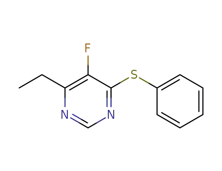 Molecular Structure of 1112937-27-5 (4-(phenylsulfanyl)-6-ethyl-5-fluoropyrimidine)