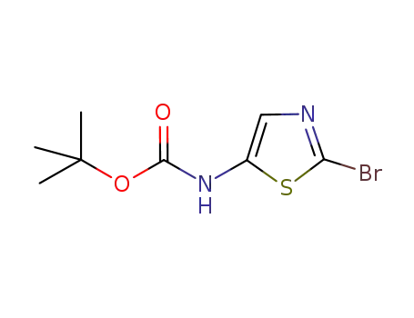 Molecular Structure of 1094070-77-5 (tert-butyl 2-bromothiazol-5-ylcarbamate)