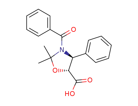 Molecular Structure of 153652-70-1 ((4S,5R)-3-Benzoyl-2,2-dimethyl-4-phenyloxazolidine-5-carboxylic acid)