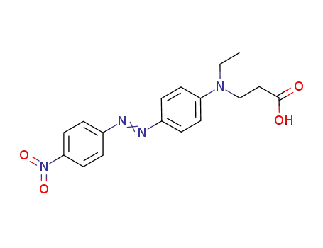 Molecular Structure of 81338-13-8 (3-(N-ethyl-N-{4'-[(4''-nitrophenyl)azo]phenyl}amino)propanoic acid)
