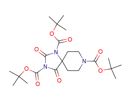 Molecular Structure of 183673-68-9 (1-T-BOC-PIPERIDINE-4-SPIRO-5'-[1',3'-BIS-T-BOC]-HYDANTOIN)