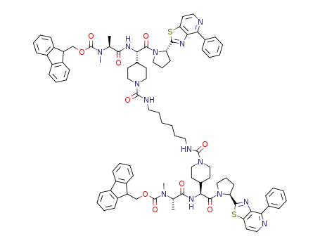 Molecular Structure of 1073560-61-8 (C<sub>92</sub>H<sub>100</sub>N<sub>14</sub>O<sub>10</sub>S<sub>2</sub>)