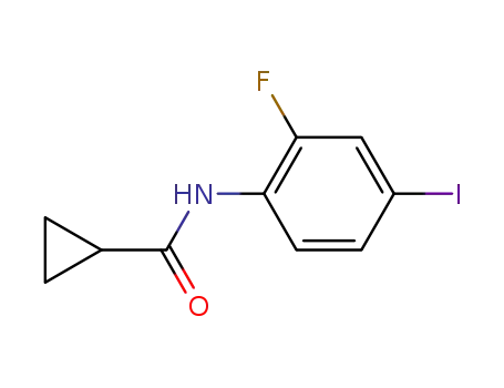 Molecular Structure of 1061683-60-0 (N-(2-fluoro-4-iodophenyl)cyclopropanecarboxamide)