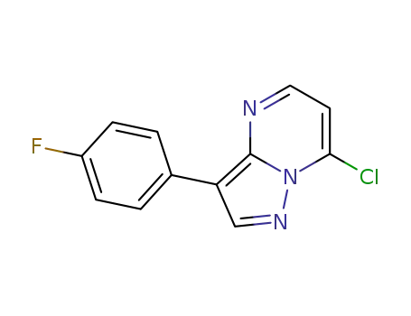 Molecular Structure of 1238860-44-0 (7-chloro-3-(4-fluorophenyl)pyrazolo[1,5-a]pyrimidine)