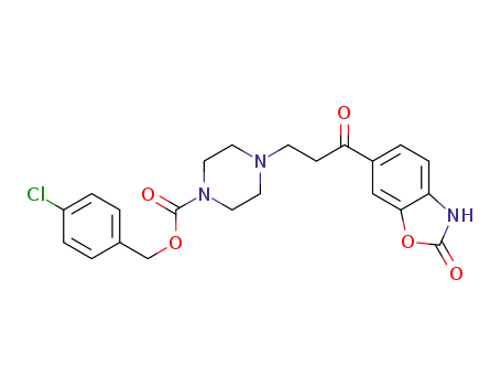 Molecular Structure of 1144035-02-8 (4-chlorobenzyl 4-[3-oxo-3-(2-oxo-2,3-dihydrobenzoxazol-6-yl)propyl]piperazine-1-carboxylate)