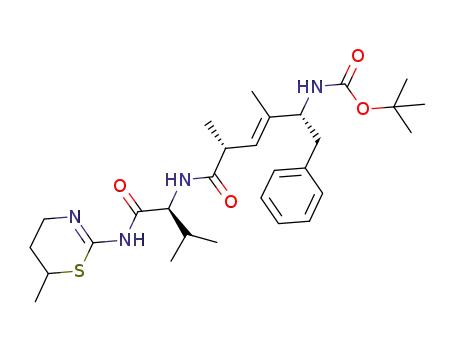 Molecular Structure of 1205539-92-9 (Boc-D-Phe-ψL[(E)-C(CH3)=CH]-Ala-Val-AMT)