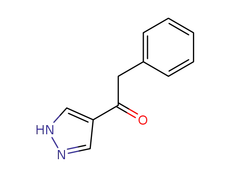 Molecular Structure of 112675-13-5 (Ethanone, 2-phenyl-1-(1H-pyrazol-4-yl)-)