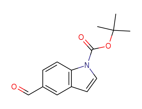 Molecular Structure of 279256-09-6 (N-BOC-1H-INDOLE-5-CARBALDEHYDE)