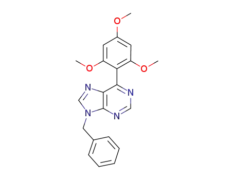 Molecular Structure of 1241556-48-8 (6-(1,3,5-trimethoxyphen-4-yl)-9-phenylmethyl-9H-purine)