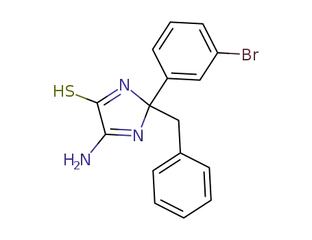 Molecular Structure of 1260214-92-3 (5-amino-2-benzyl-2-(3-bromophenyl)-2H-imidazole-4-thiol)