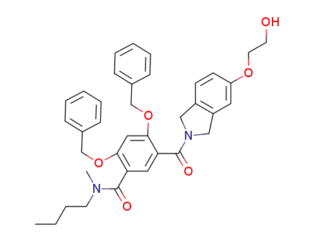 Molecular Structure of 1126832-54-9 (2,4-bisbenzyloxy-N-butyl-5-[5-(2-hydroxyethoxy)-1,3-dihydroisoindole-2-carbonyl]-2,4-dihydroxy-N-methylbenzamide)