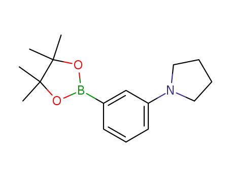 Molecular Structure of 857283-63-7 (1-[3-(4,4,5,5-TETRAMETHYL-1,3,2-DIOXABOROLAN-2-YL)PHENYL]PYRROLIDINE)