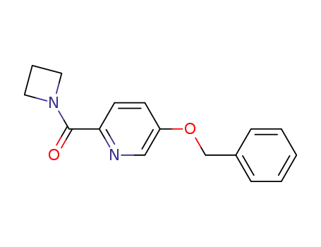 Molecular Structure of 1208536-50-8 (2-(azetidin-1-ylcarbonyl)-5-(benzyloxy)pyridine)