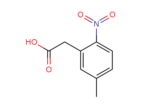 Molecular Structure of 37777-81-4 ((5-METHYL-2-NITRO-PHENYL)-ACETIC ACID)