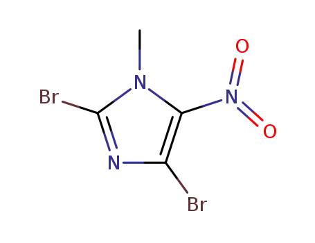Molecular Structure of 162759-90-2 (2,4-DIBROMO-1-METHYL-5-NITRO-1H-IMIDAZOLE)