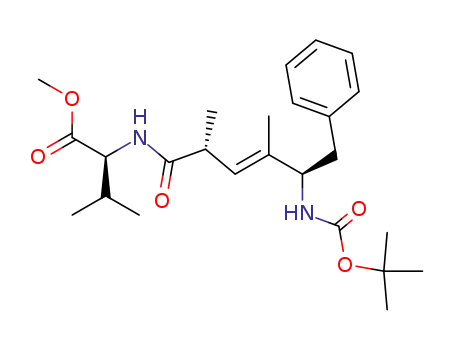 Molecular Structure of 914955-66-1 (Boc-D-Phe-ψL[(E)-C(CH3)=CH]-Ala-Val-OMe)
