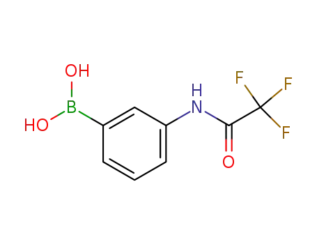Molecular Structure of 88978-20-5 (3-(2,2,2-TRIFLUOROACETAMIDO)BENZENEBORONIC ACID)