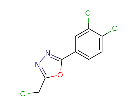 Molecular Structure of 33575-81-4 (2-(CHLOROMETHYL)-5-(3,4-DICHLOROPHENYL)-1,3,4-OXADIAZOLE)