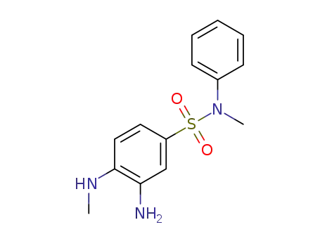 Molecular Structure of 1095501-96-4 (3-amino-N-methyl-4-(methylamino)-N-phenylbenzene sulfonamide)