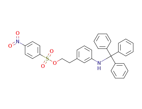 Molecular Structure of 1253582-06-7 (4-nitrobenzenesulfonic acid 2-[3-(tritylamino)phenyl]ethyl ester)