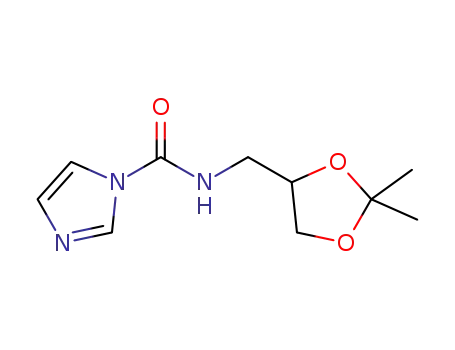 Molecular Structure of 1207634-75-0 (N-[(2,2-dimethyl-1,3-dioxolan-4-yl)methyl]-1H-imidazole-1-carboxamide)