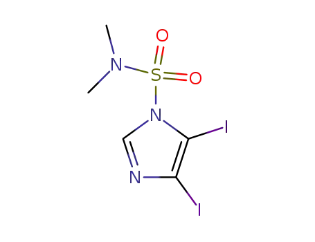 Molecular Structure of 198127-92-3 (N,N-DIMETHYL 4,5-DIIODO-1H-IMIDAZOLE-1-SULFONAMIDE)