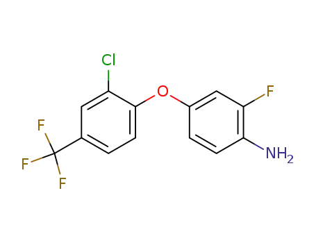 Molecular Structure of 101463-63-2 (Benzenamine, 4-[2-chloro-4-(trifluoromethyl)phenoxy]-2-fluoro-)