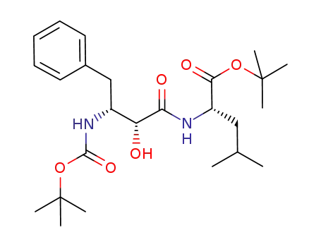 Molecular Structure of 1242168-90-6 (N-[(2R,3R)-3-(tert-butoxycarbonyl)amino-2-hydroxy-4-phenylbutanoyl]-L-leucine tert-butyl ester)