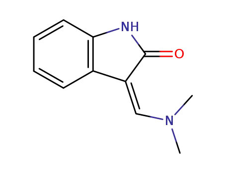 Molecular Structure of 141210-63-1 (3-DIMETHYLAMINOMETHYLENE-1,3-DIHYDRO-INDOL-2-ONE)