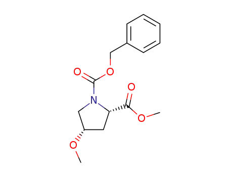 Molecular Structure of 75176-19-1 (N-<(phenylmethoxy)carbonyl>-4(S)-methoxy-(S)-proline methyl ester)