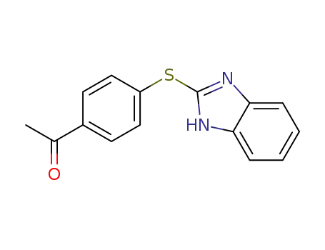 Molecular Structure of 39572-17-3 (1-[4-(1H-benzimidazol-2-ylthio)phenyl]ethan-1-one)