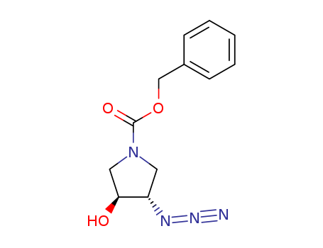 1-Pyrrolidinecarboxylic acid, 3-azido-4-hydroxy-, phenylmethyl ester,
(3S,4S)-