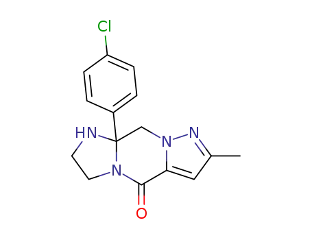 Molecular Structure of 1323074-25-4 (10a-(4-chlorophenyl)-7-methyl-2,3,10,10a-tetrahydro-1H,5H-imidazo[1,2-a]pyrazolo[1,5-d]pyrazin-5-one)