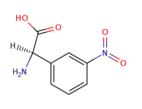 Molecular Structure of 4885-81-8 (D-(-)-α-(m-nitrophenyl)glycine)