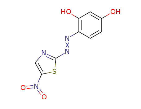 Molecular Structure of 58874-05-8 (4-[(5-nitro-1,3-thiazol-2-yl)diazenyl]benzene-1,3-diol)