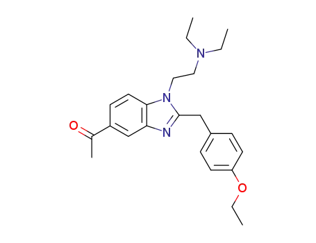 Molecular Structure of 13406-60-5 (1-{1-[2-(diethylamino)ethyl]-2-(4-ethoxybenzyl)-1H-benzimidazol-5-yl}ethanone)