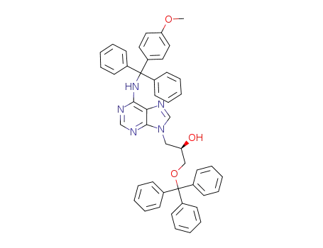 Molecular Structure of 1338605-36-9 ((R)-9-[3-trityloxy-2-hydroxypropyl]-N<sub>6</sub>-(4-monomethoxytrityl)adenine)