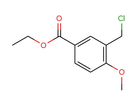 Molecular Structure of 858124-04-6 (ethyl 3-(chloromethyl)-4-methoxybenzoate)