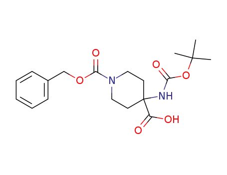 Molecular Structure of 252720-32-4 (4-TERT-BUTOXYCARBONYLAMINO-PIPERIDINE-1,4-DICARBOXYLIC ACID MONOBENZYL ESTER)